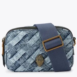 Kurt Geiger Quilted Denim Dual Zip Convertible Camera Bag NWT Retails:$245